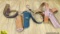 Bianchi, Uncle Mikes, S&W Belts, Holsters. Good Condition. Lot of 5; Two Leather Holsters, One Nylon