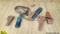 Cobra, Hunter, Audley Holsters, Ammo Belts, Sling. Good Condition. Lot of 8; 5 Leather Holsters, Lea