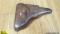 H. Eger & Lind 1938 COLLECTOR'S Holster. Very Good. Brown Leather Luger Clamshell Holster. 1938 Stam
