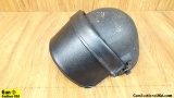 Helmet. Good Condition. Black Kevlar Helmet with Adjustable Chin Strap, Heavy Duty Shield with Black