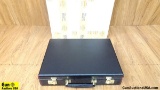 Fabrica Pelletterie Leather Case. NEW in Box. One Padded Black Leather Brief Case. 17