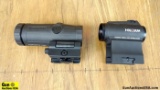 Holosun Red Dot Sights. Good Condition. Lot of 2; Aluminum Circle Dot Sight and a Magnifier with QD