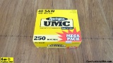 Remington .40 S&W Ammo. 250 Rounds of 180 Gr Metal Cased. . (54405)