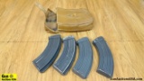 Military Surplus 7.62x39 Magazines. Very Good. Lot of 4; Magazines for a VZ58 and One Pouch. . (5605