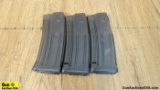 Ram Line 5.56 Magazines. Good Condition. Lot of 3; 30 Round Smoked Clear Plastic Magazines. . (54894