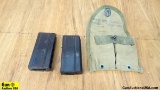 Surplus M1 Carbine .30 Carbine Magazines. Very Good. Lot of 2' Magazines with a Green Canvas Pouch.
