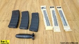 Magpul GEN M2 PMAG 5.56 Magazines/Rail/Grip. Good Condition. Lot of 7; Three Magazines, Three Magpul