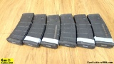 P Mag 5.56 Magazines. Good Condition. Lot of 6; Black Polymer 30 Round Magazines. . (56996)