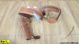 Bianchi Belt Holster. Very Good. Leather Gun Fighter Rig, For Ruger/Hand Gun and Holster 41 Mag. Siz