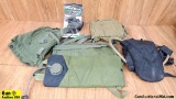 U.S. Military Surplus, Hatch, Etc. . Good Condition. Lot of 6: 2 Qty Gas Mask Holders, 3 in total Bl