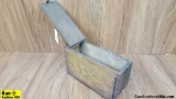 COLLECTOR'S Ammo Crate. Very Good. One Wooden WWI Machine Gun, Ammo Box. 12.75