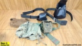 Military Surplus, Uncle Mikes, Etc. Belts, Pouches. Good Condition. Lot of 7; Two Black Nylon Belts,