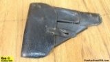 Holster. Fair Condition. Brown Leather, Flap Automatic Holster. . (53965)