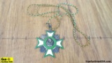 German Militaria GERMAN MILITARIA Carnival Badge. Good Condition. Green, White and Silver Carnival B