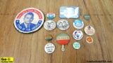 U.S. Political Pins COLLECTOR'S Pins. Good Condition. Lot of 13; Political Pins. Collector's take No