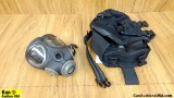 NBC/95 Gas Mask Gas Mask. Very Good. Black NBC/95 Gas Mask in a Black Nylon Carry Case, . (56339)