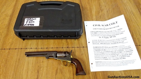 Colt 1849 Pocket Revolver .31 Black Powder CIVIL WAR PISTOL COLLECTORS Revolver. Good Condition. 6"