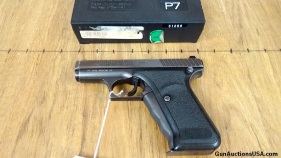 H&K P7 PSP 9X19 Semi Auto COLLECTOR'S Pistol. Excellent Condition. 4" Barrel. Shiny Bore, Tight Acti