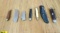 Kershaw, DE, Zippo, Etc. Knives. Fair Condition. Lot of 7 Folding Knives. . (57504)