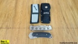 Buck Knives. Very Good. Lot of 2; Folding Knives with Nylon Cases. . (61271)