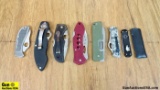 Spyderco, Boker, SAR, Etc. Knives. Good Condition. Lot of 7: Assorted Folding Knives. . (61561)