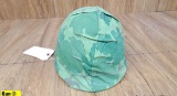 American Militaria MILITARIA COLLECTOR'S Helmet. Very Good. Steel Pot Helmet, Canvas Camo Cover, Lea
