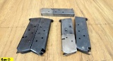 U.S. Military .45 Magazines. Good Condition. Lort of 5; 3 WWII, 1911 Magazines, Stamped R, and Two U