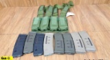 P Mag 5.56 Magazines. Very Good. Lot of 8; 30 Round Magazines with a Green Nylon Carry Pouch with Sh