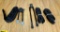 Versa-Pod, Etc. Bi-Pods, Slings. Very Good. Lot of 5; 2 Steel Bi-Pods and 3 Black Nylon Slings. . (6