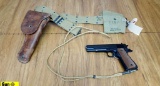 Boyt REPLICA, Belt, Etc. . Good Condition. US Canvas 1941 Pistol Belt, Boyt 1942 Leather Holster for