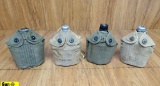 U.S. Military Surplus Canteens. Good Condition. Lot of 4; Canteens with Canvas Canteen Covers. . (59