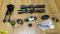 Simmons 8Point, Tasco, ADE, Etc. Scopes, Sights, Bi- Pod. Good Condition. Lot of 5; Four Optics and