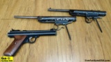 E9A, Etc. .22 Cal Co2 Pistol. Lot of 3; #1 is The E9A Pellet Pistol, .22 Caliber, Fixed Iron Sights,
