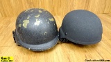 Pro Tech, Etc. Helmets. Fair Condition. Lot of 2; Size XL. Black Ballistic Helmets. . (64167)