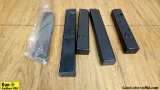 Cobray, Etc. 9MM Magazines. Very Good. Lot of 5; 4 Steel UZI Mags and One Cobray Stick Mag. . (58642