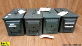 Military Surplus Ammo Cans . Good Condition. Lot of 4; Steel Ammo Cans. . (58666)