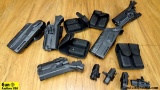 Safari Land, Black Hawk, Bianchi, Etc. POLICE GEAR Holsters . Good Condition. Various Holsters, Mag