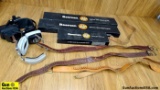 Beeman, Etc. 9082, 9084 Gun Accessories. Lot of 10; Three Cleaning Kits, Two Leather Belts, Size 32.