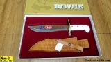Case U.S.A. BOWIE Knife . Like New. White Synthetic Handle, Brass Hand Guard, Polished Blade, 9.5