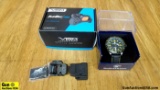 S&W, VISM VDFLIP PRO Watch . NEW. Lot of 2; Quartz, 3 ATM/100 Foot, Black Watch with Synthetic Band.