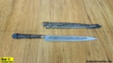 INOX COLLECTOR'S Knife/Scabbard . Very Good. Ornated Inox Knife with Scabbard. 7