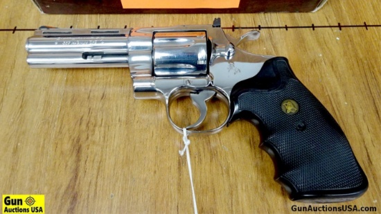 Colt PYTHON .357 MAGNUM PYTHON Revolver. Like New. 4" Barrel. ABSOLUTELY BEAUTIFUL PYTHON, with Pach