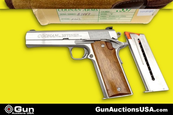 COONAN ARMS 1911 .357 MAGNUM Semi Auto Pistol. Very Good. 5" Barrel. Shiny Bore, Tight Action Featur
