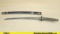 Japanese Sword. Good. Antique Japanese Navy Officers Sword. Includes Scabbard. Featuring an overall
