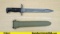 Utica Cutlery Manufacturer BOMB STAMPED Bayonet. Very Good. WWII M1 Garand BOMB STAMPED Bayonet with