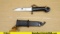 East Germany AK47 COLLECTOR'S Bayonet. Excellent. Black Bakelite Handle with Leather Knuckle Strap,