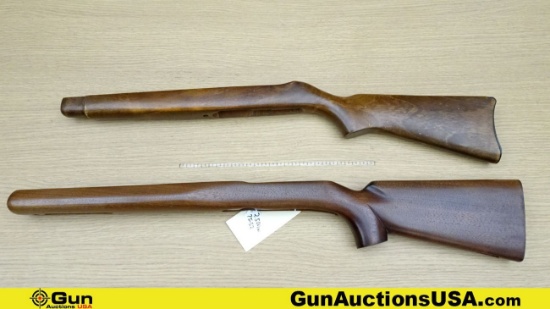 Winchester, Ruger Stocks. Very Good. Lot of 2; 1- Winchester Model 75-52 Stock. 1- Ruger 10.22 Wood
