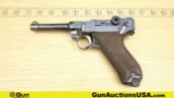 ERFURT LUGER 9MM LUGER MATCHING NUMBERS Pistol. Good Condition. 3 7/8