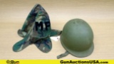 Militaria COLLECTOR'S Helmet. Very Good. Steel Post WWII First Produced in 1951, VIETNAM WAR Era, wi