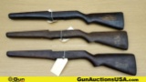 Stocks . Good Condition. Lot of 3; M1 Military Wood Stocks. . (69559)